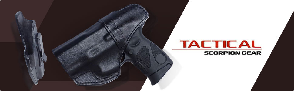 Tactical Scorpion Gear Full Grain Leather IWB Concealment Conceal Carry Gun Holster Logo