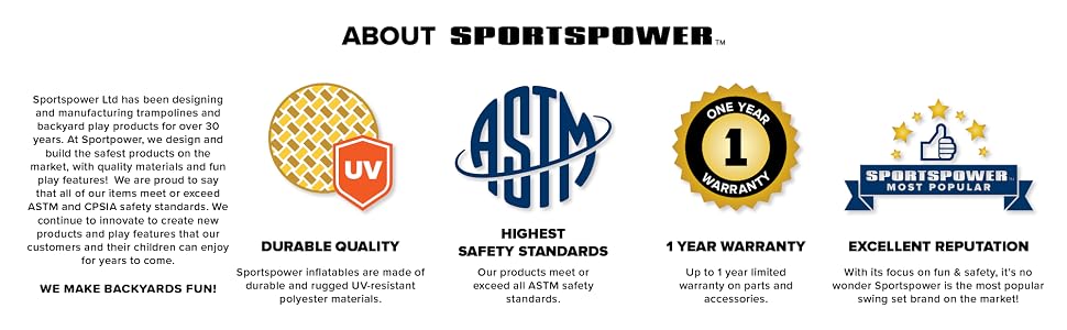 Sportspower My First Inflatable Water Slide Water Cannon Splash Pool Air Blower Included