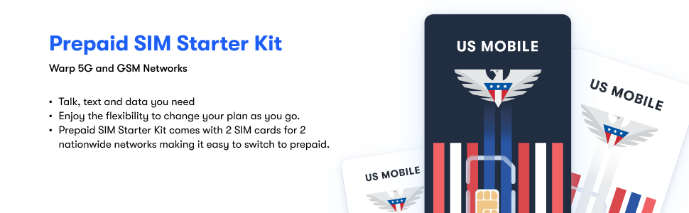 Prepaid SIM Starter Kit - GSM and Warp 5G Networks