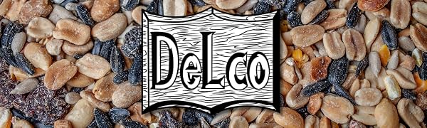 Woodpecker seed with DeLco logo on top