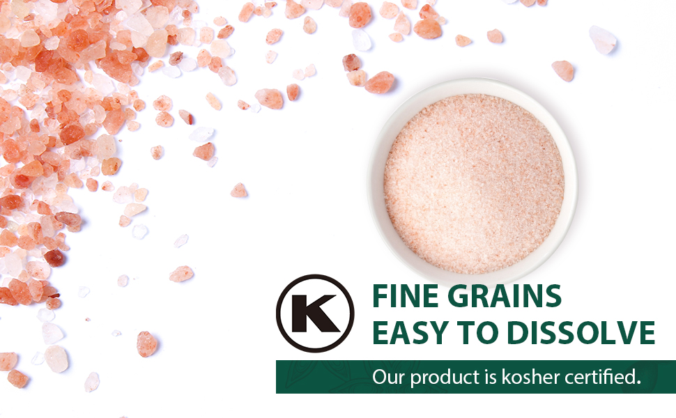 Soeos Himalayan Pink Salt, Fine Grain, 39oz (2.4 LB)