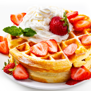 Waffles with organic coconut flour