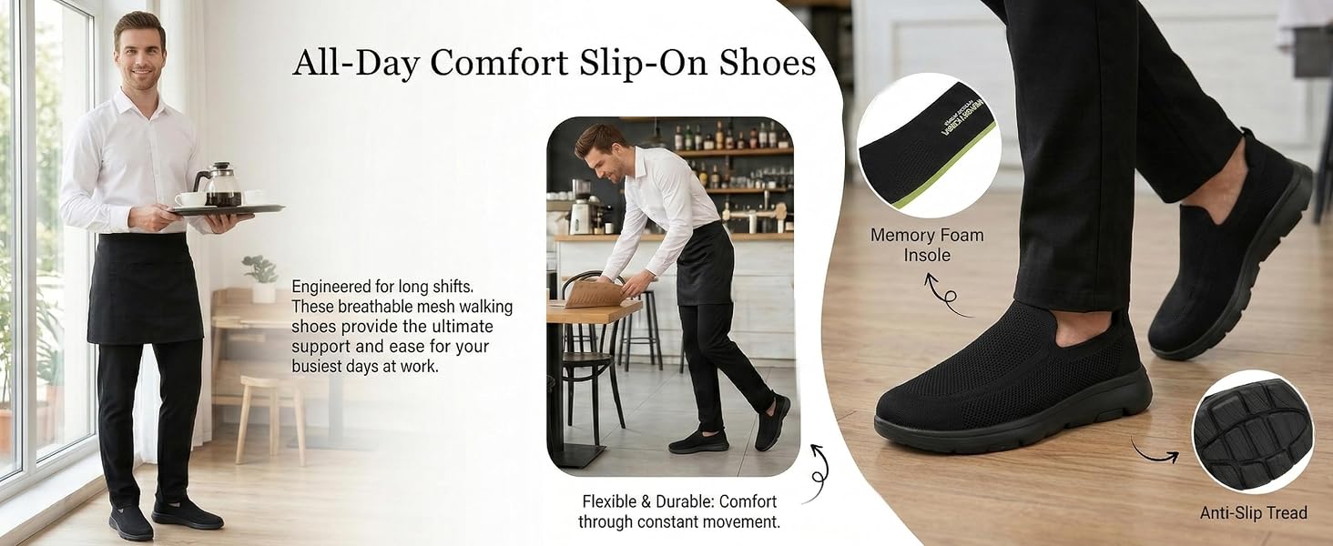 Men&amp;amp;#39;s Walking Shoes Slip on
