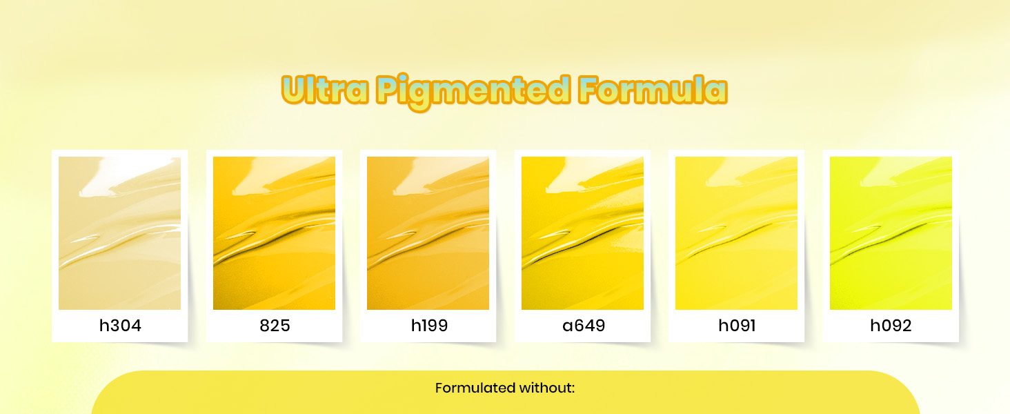 yellow gel polish