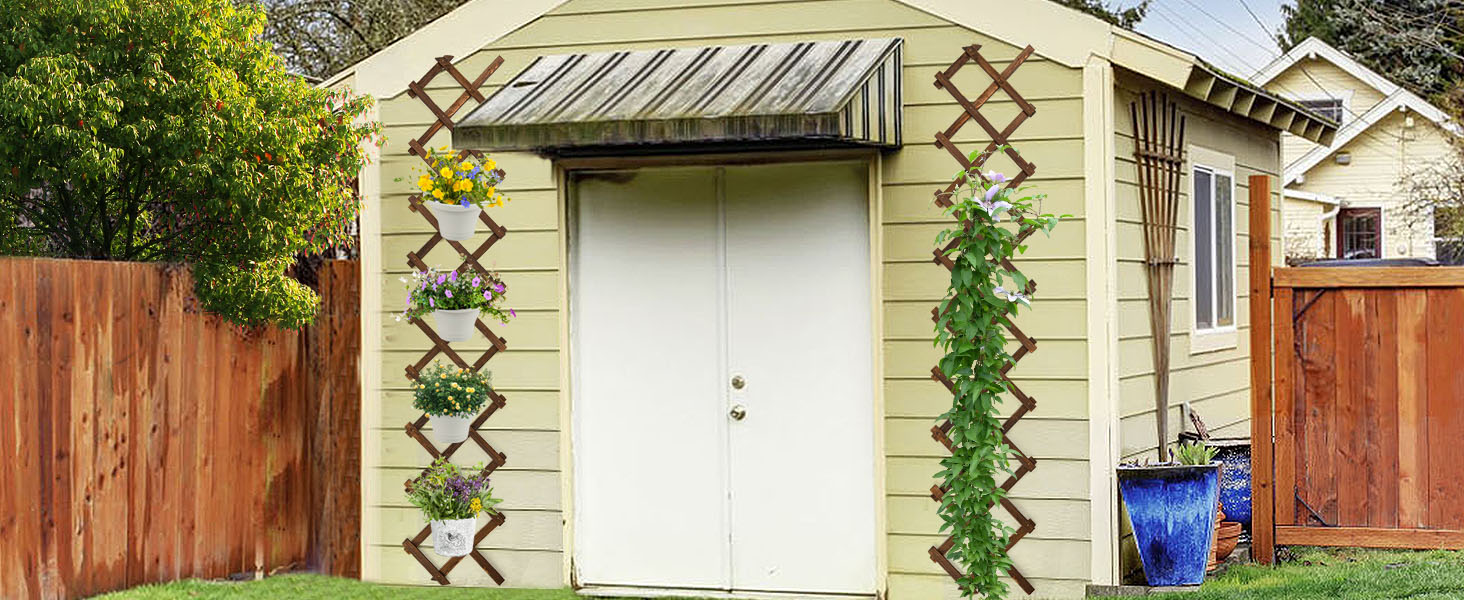 Wooden Lattice Wall Planter