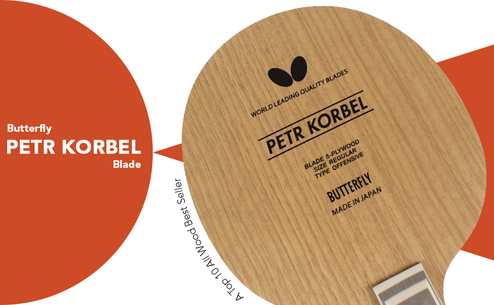 Butterfly Petr Korbel table tennis blade