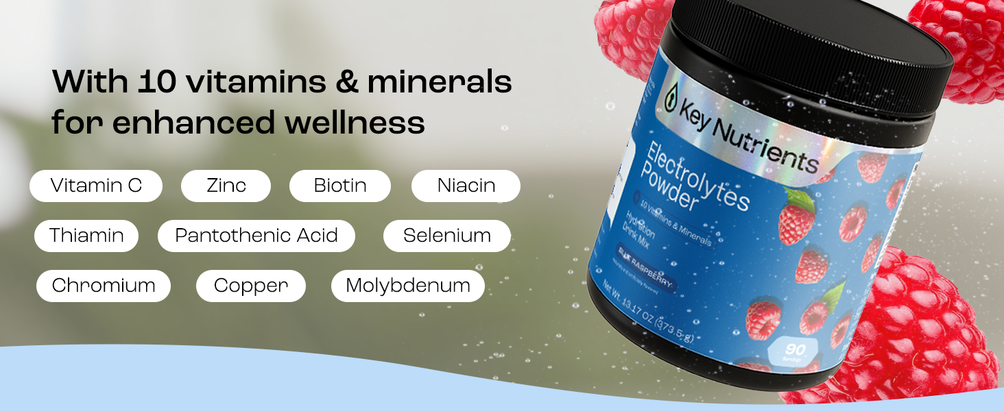 vitamin c zinc biotin niacin thiamin pantothenic acid selenium chromium copper molybdenum