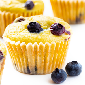 Blueberry muffins with keto flour (coconut flour)