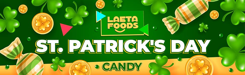 laetafood st patricks day candy assortment bulk gold wrapped coin leprechaun