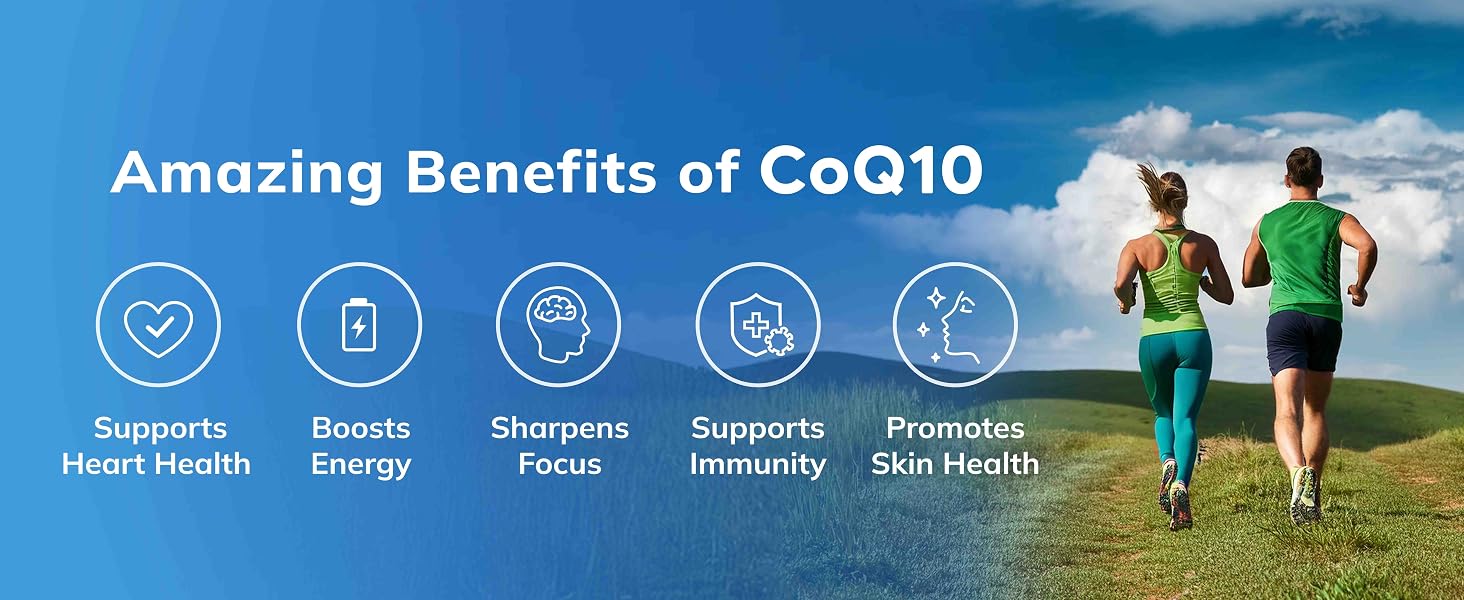 Supports heart health, boosts energy, sharpens focus, supports immunity, promotes skin health.