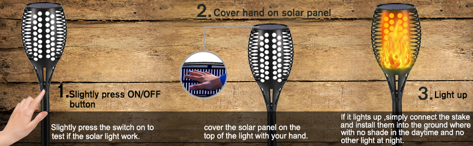 How to test and use Solar torch lights