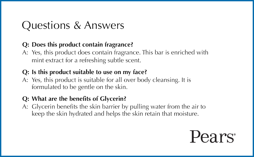 Pears Mint Questions &amp; Answers