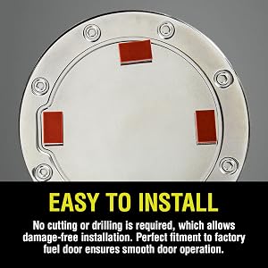 Bully,fuel door,fuel cap,stainless steel,durable,protection,security,sturdy,fitment,easy to install