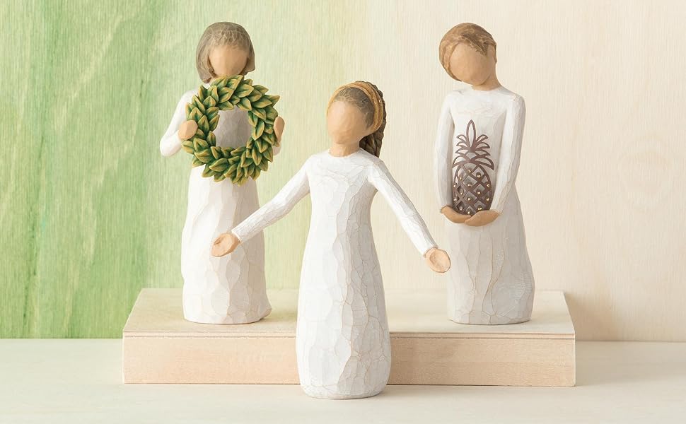 Group shot of Willow Tree Magnolia, Blessings, and Gracious figures.