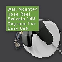 ames, tools, hose reel, autowinder, retractible, swivel, removable, wall mount, NeverLeak