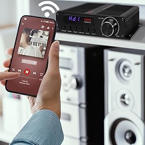 Wireless Bluetooth Home Audio Amplifier;Amplifier;Home Audio;Bluetooth;Wireless;Pyle;Stereo;