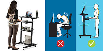 Mount-It! Mobile Standing Desk