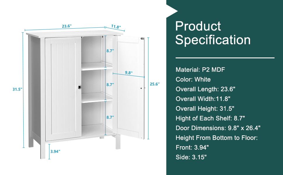 freestanding storage cabinet