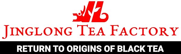 Jinglong Tea Factory Logo with motto return to origins of black tea