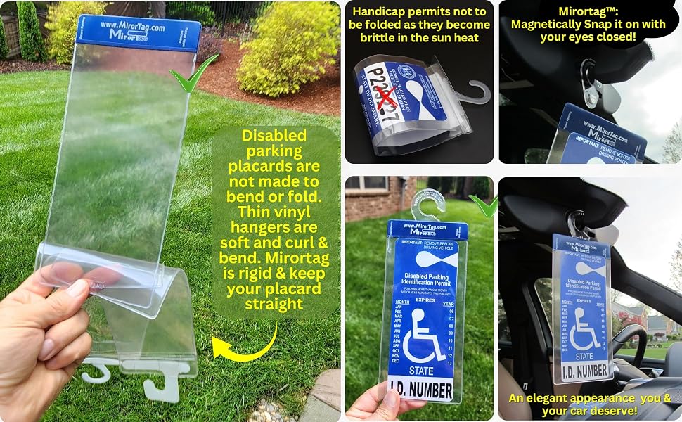 Handicap placard holder and protector, morortag silver by JL Safety