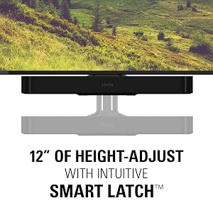 sonos beam soundbar sound bar mount tv full motion mounting sonosbeam sanus sonos sanusmount tv bar