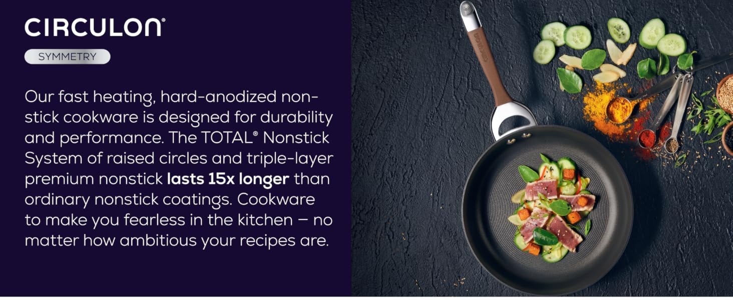 Meet the Circulon Symmetry hard anodized cookware collection