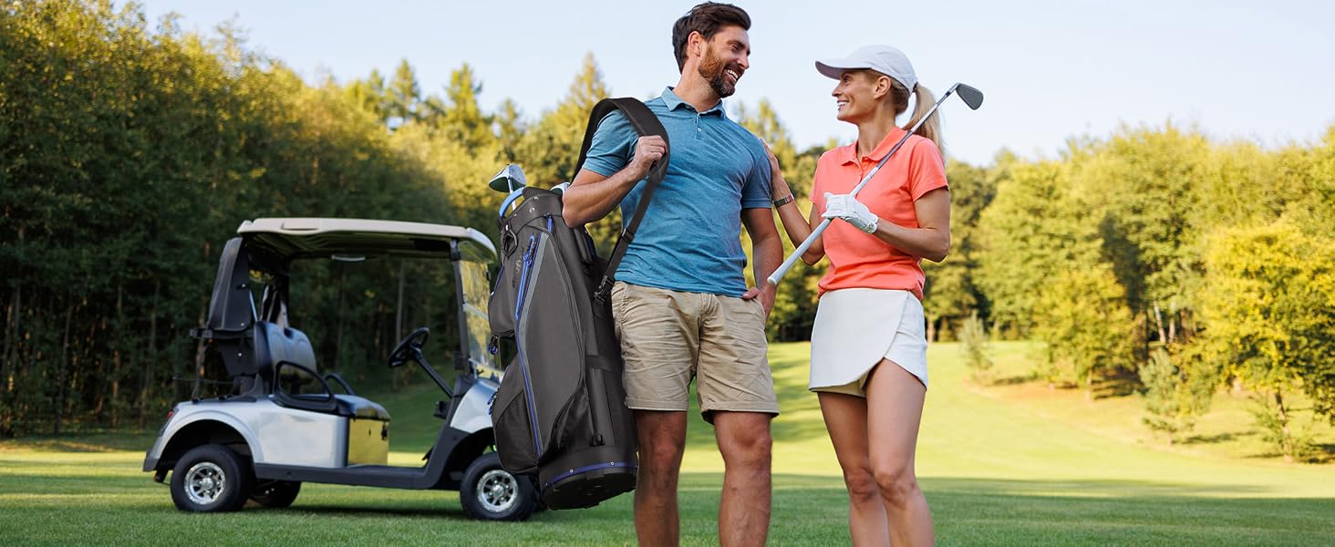 cart bag black blue