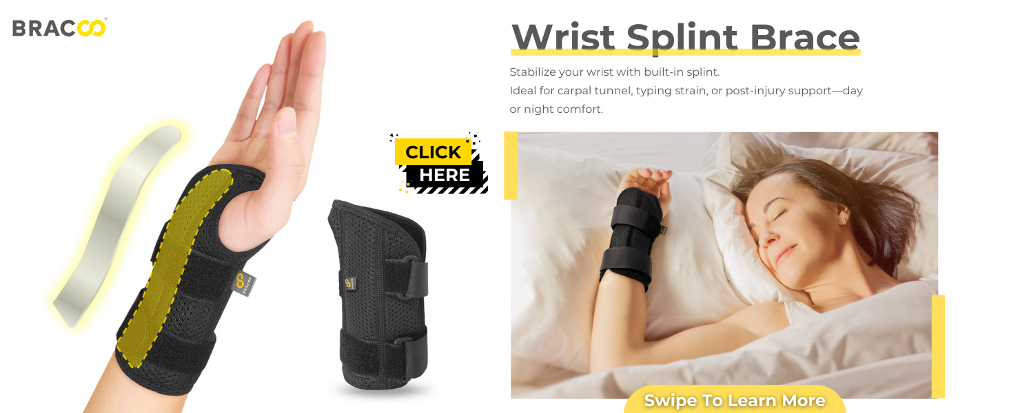 wrist brace carpal tunnel night support right hand left arthritis pain tendonitis sprained women