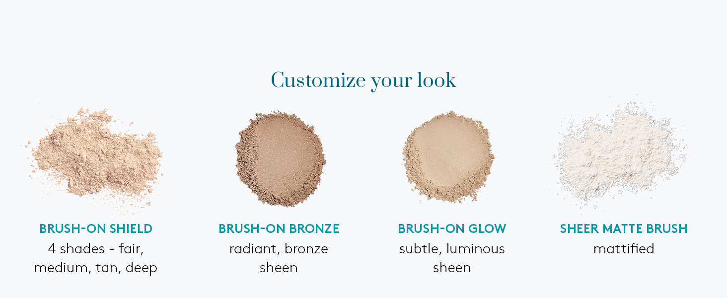 finish for powder sunscreens