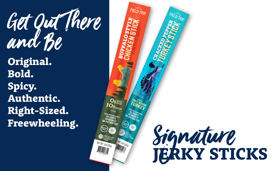 meat snacks keto snack buffalo chicken jerky sticks free protein sugar field trip stick