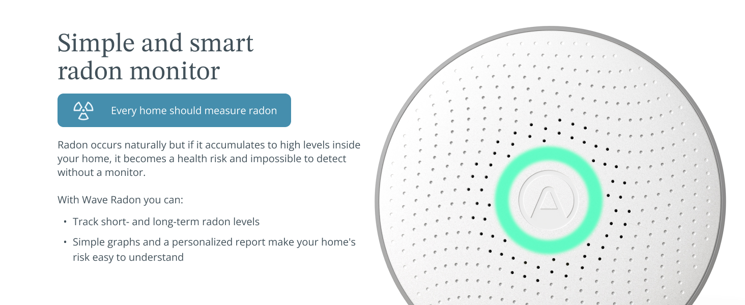 Simple and smart radon monitor