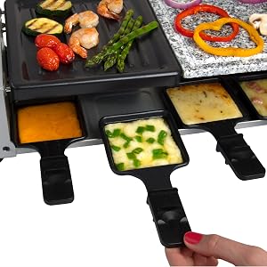 CucinaPro Electric Cheese Raclette Melting BBQ Grilling Kitchen Cooking Gourmet Chef Homemade