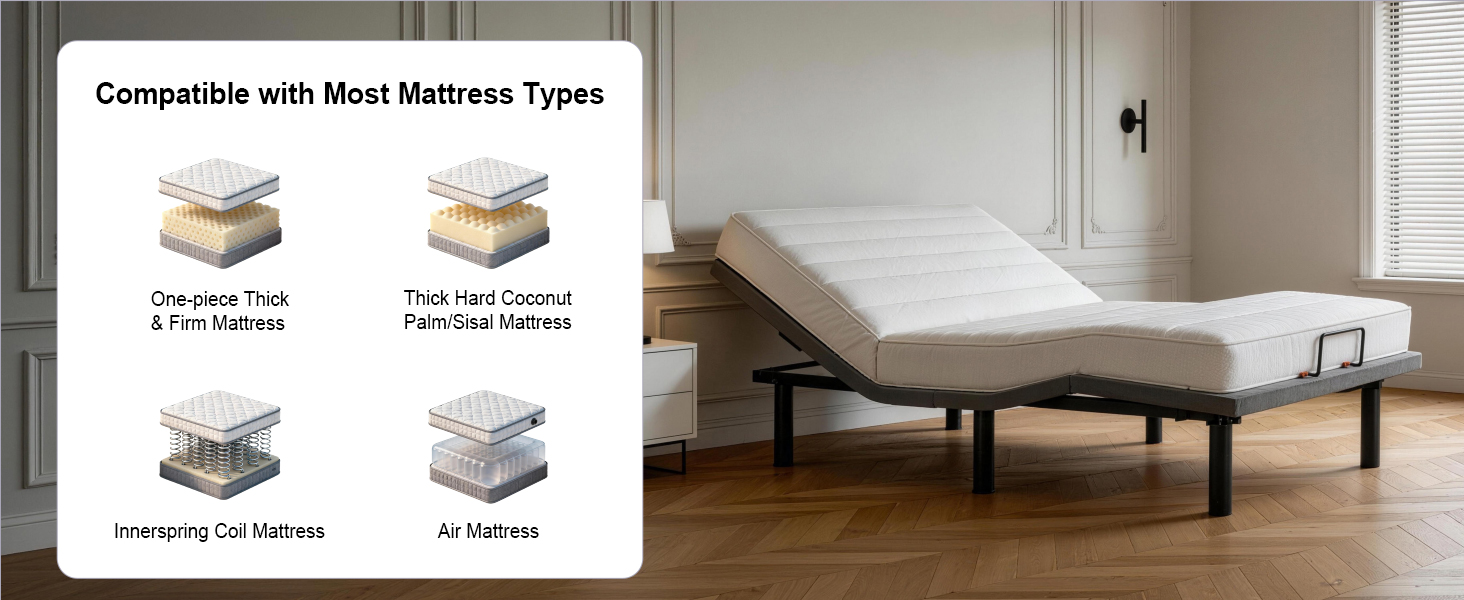 ADJUSTABLE ELECTRIC BED BASE FRAME