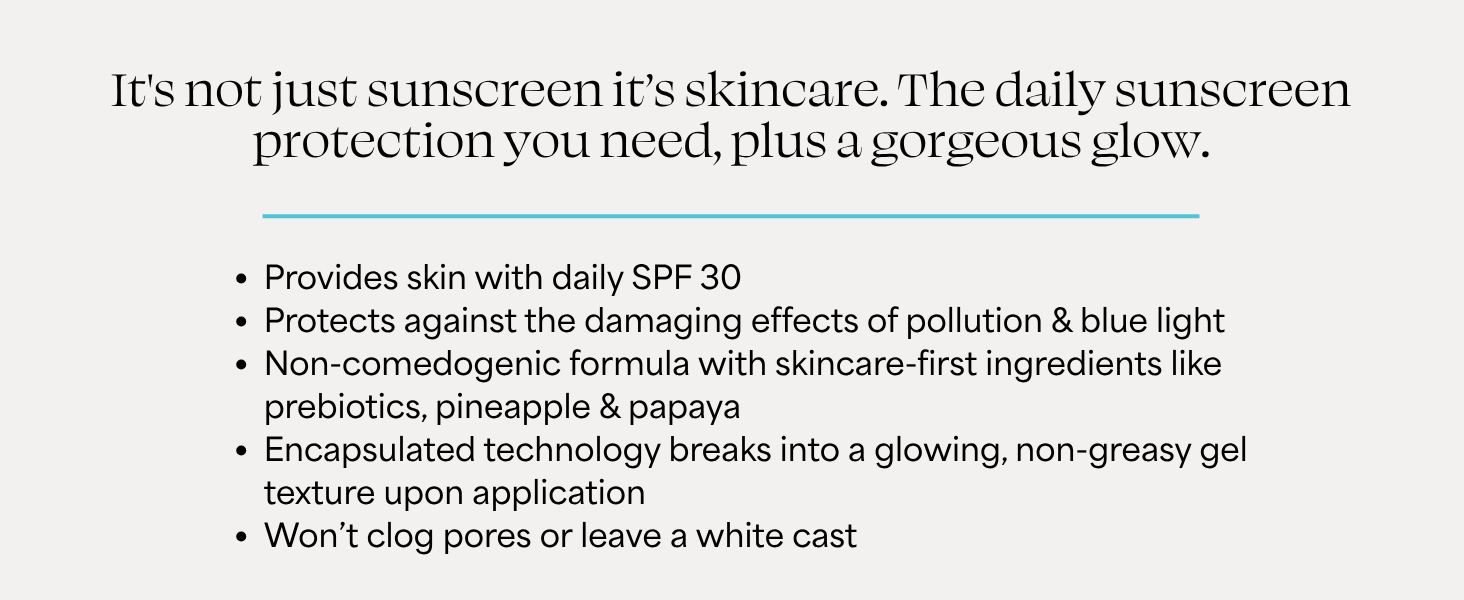 Protect + Glow daily sunscreen gel broad spectrum SPF 30