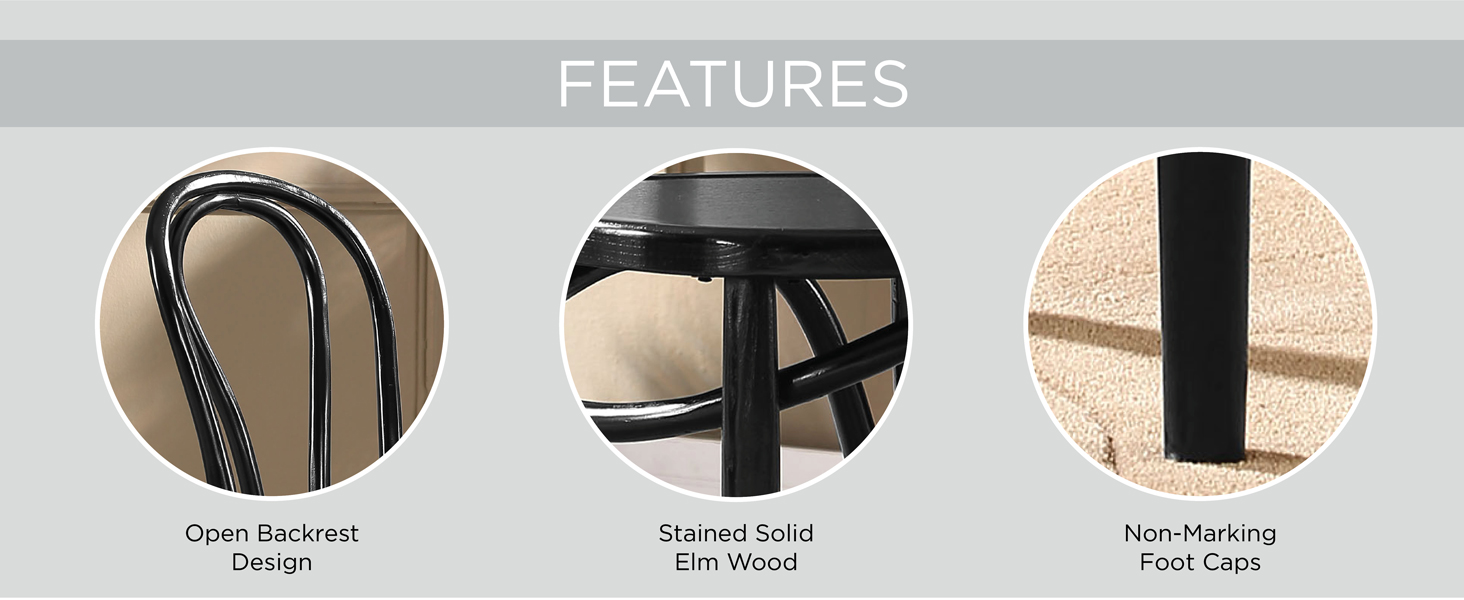 Dining Chair,vintage piece,contemporary twist,Elm wood,non-marking plastic foot,dining rooms