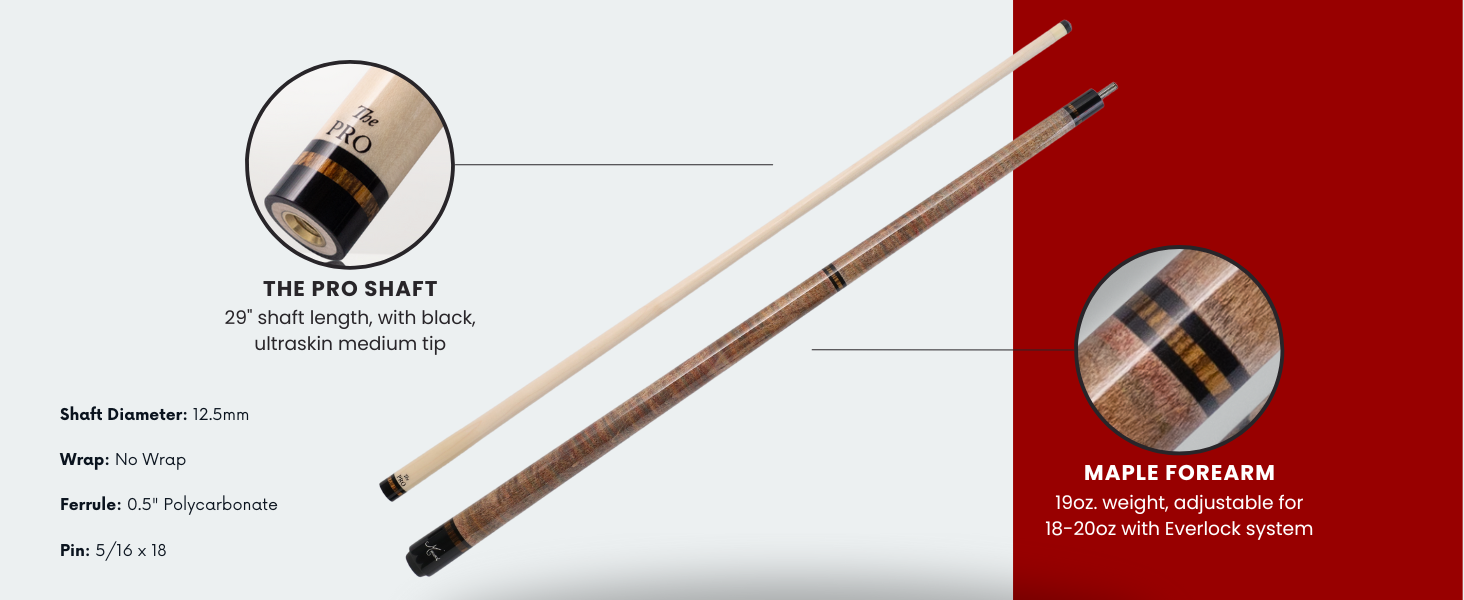 19 oz weight pool cue stick, high end pro pool cue for all players, even viking s
