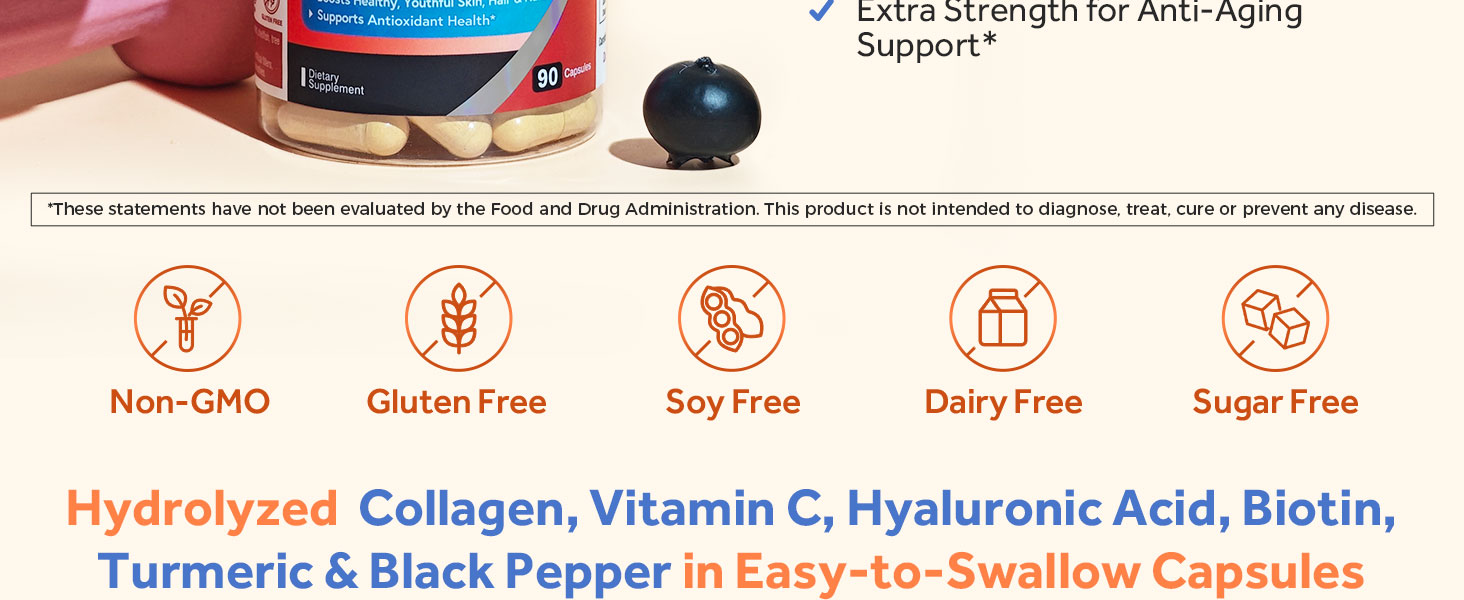 Doctors Recipes Multi Collagen Complex features 6 ingredients to reduce the appearance of aging.