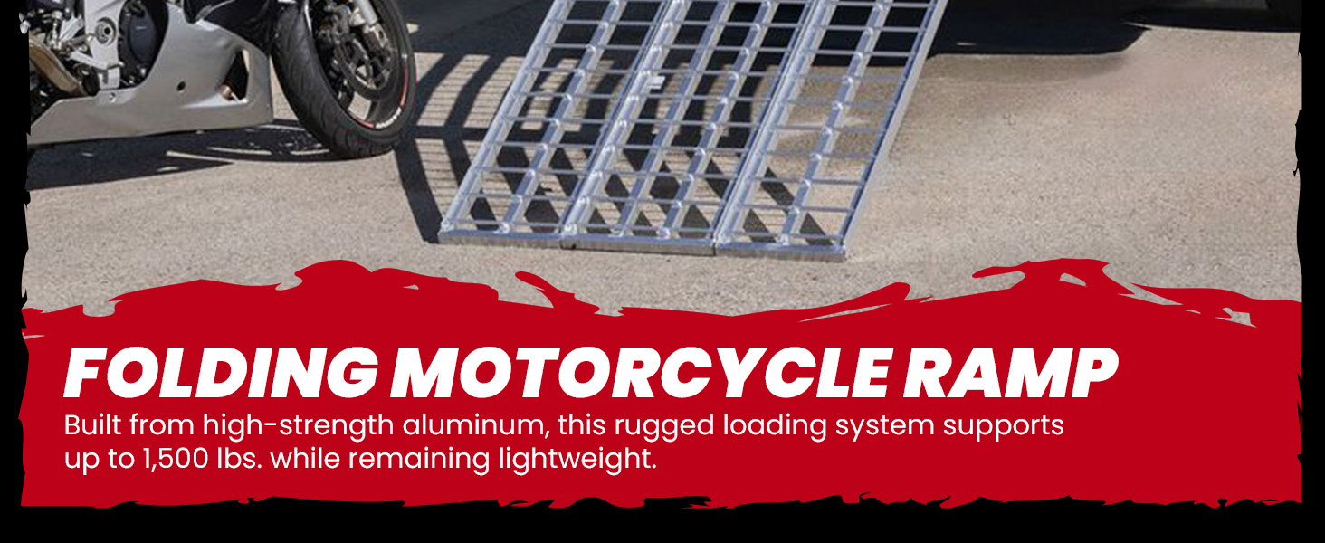 Black Widow Folding Motorcycle Ramp