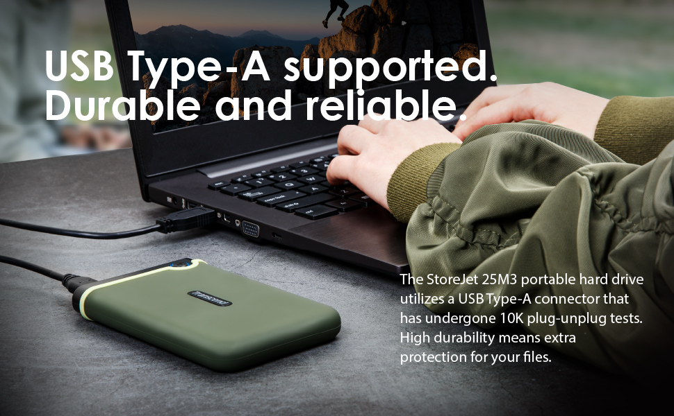 2.5&amp;#34; Portable HDD, StoreJet M3, Iron Gray, Anti-shock