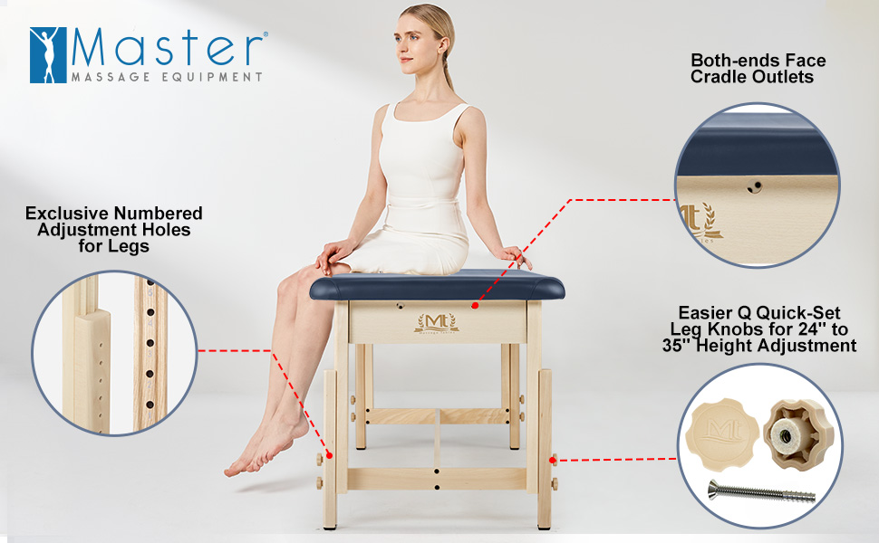 Wooden Treatment Table;stationary massage bed;stationary tattoo bed