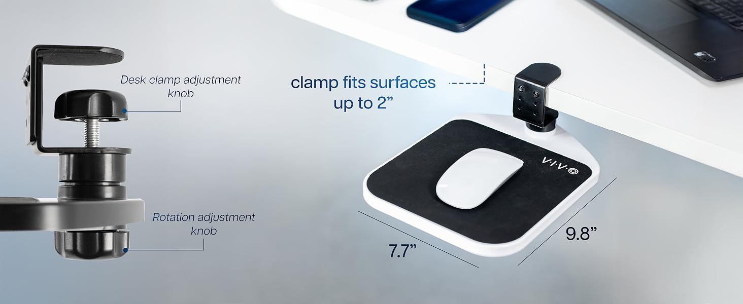 Desk Clamp Mouse Pad