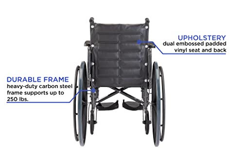 Invacare Series Tracer EX2 Standard Folding Wheelchair for Adults with 18" Seat Width and Footrests & Full Arms