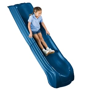 straight slide, swing set slide, blue slide, replacement slide, plastic slide, 2 piece slide