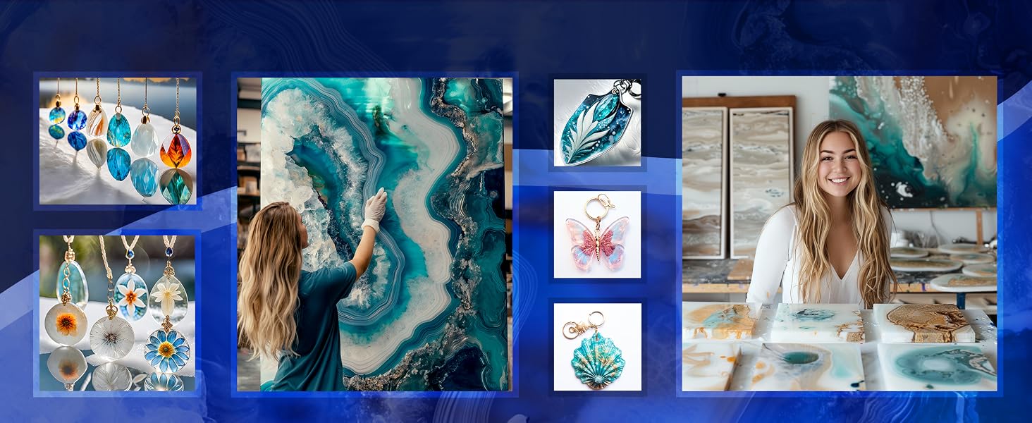 epoxy resin kit art resin crystal clear food safe heat resistant non yellowing starter kit 2 part