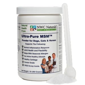 MSM Powder for pets, joint support, inflammation, cats dogs puppies kittens