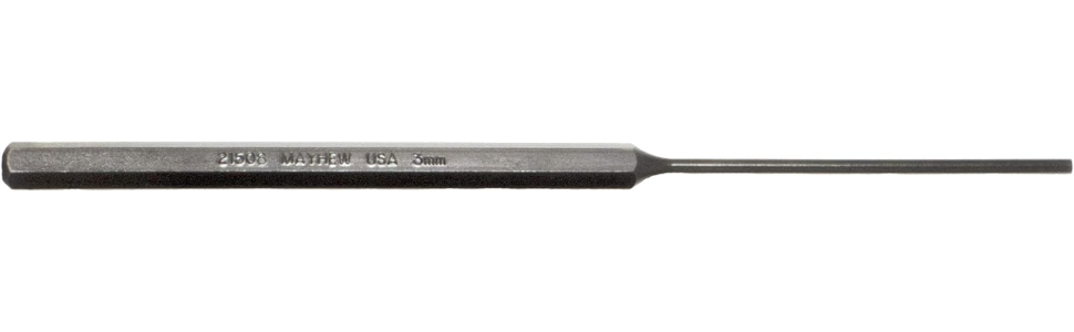 Mayhew Pro 21508 3mm x 8-Inch Extra-Long Black Oxide Metric Pin Punch