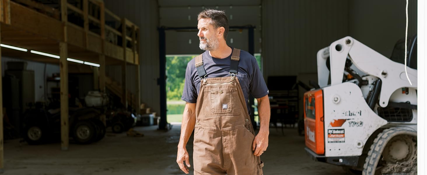Men Berne Apparel Unlined Bib Overall