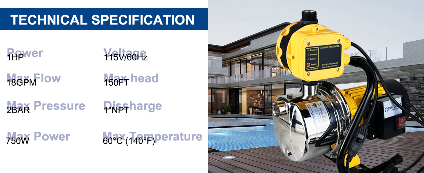 Powerful Garden Pump for pool