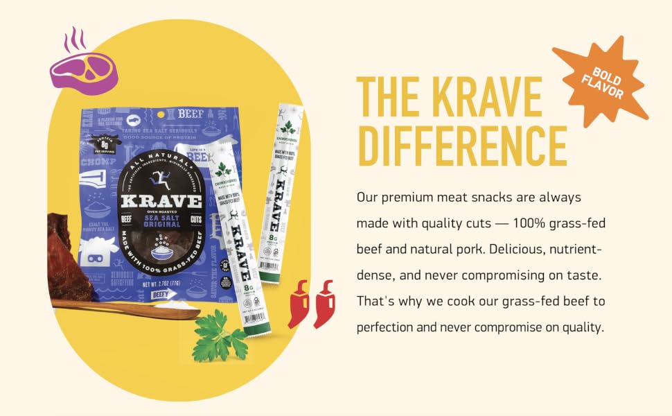 krave sticks meat protein