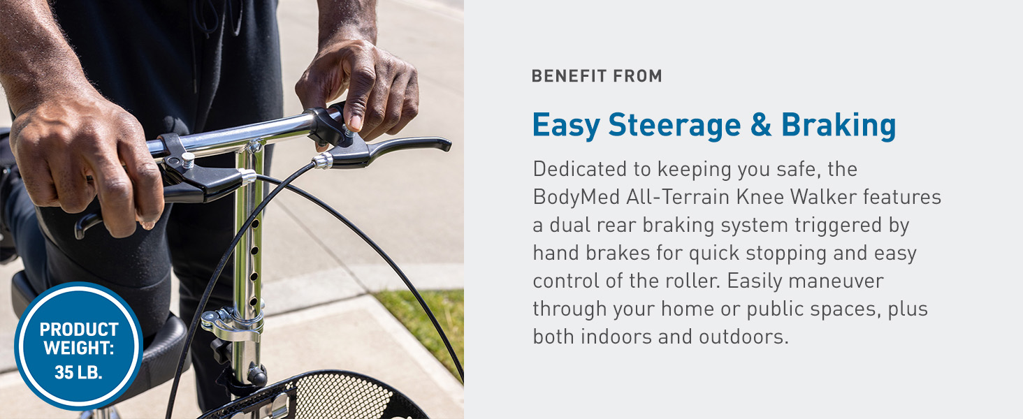 B0851NJ3SG - BodyMed All-Terrain Knee Walker